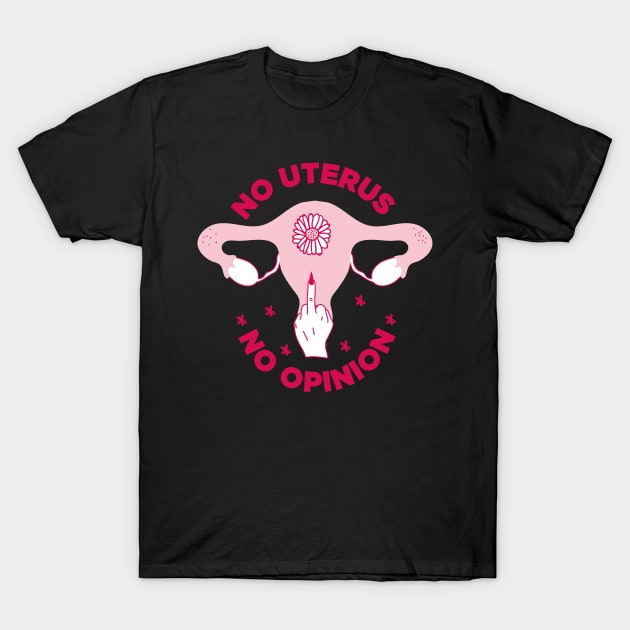 NO UTERUS NO OPINION / abortion rights T-Shirt by nanaminhae